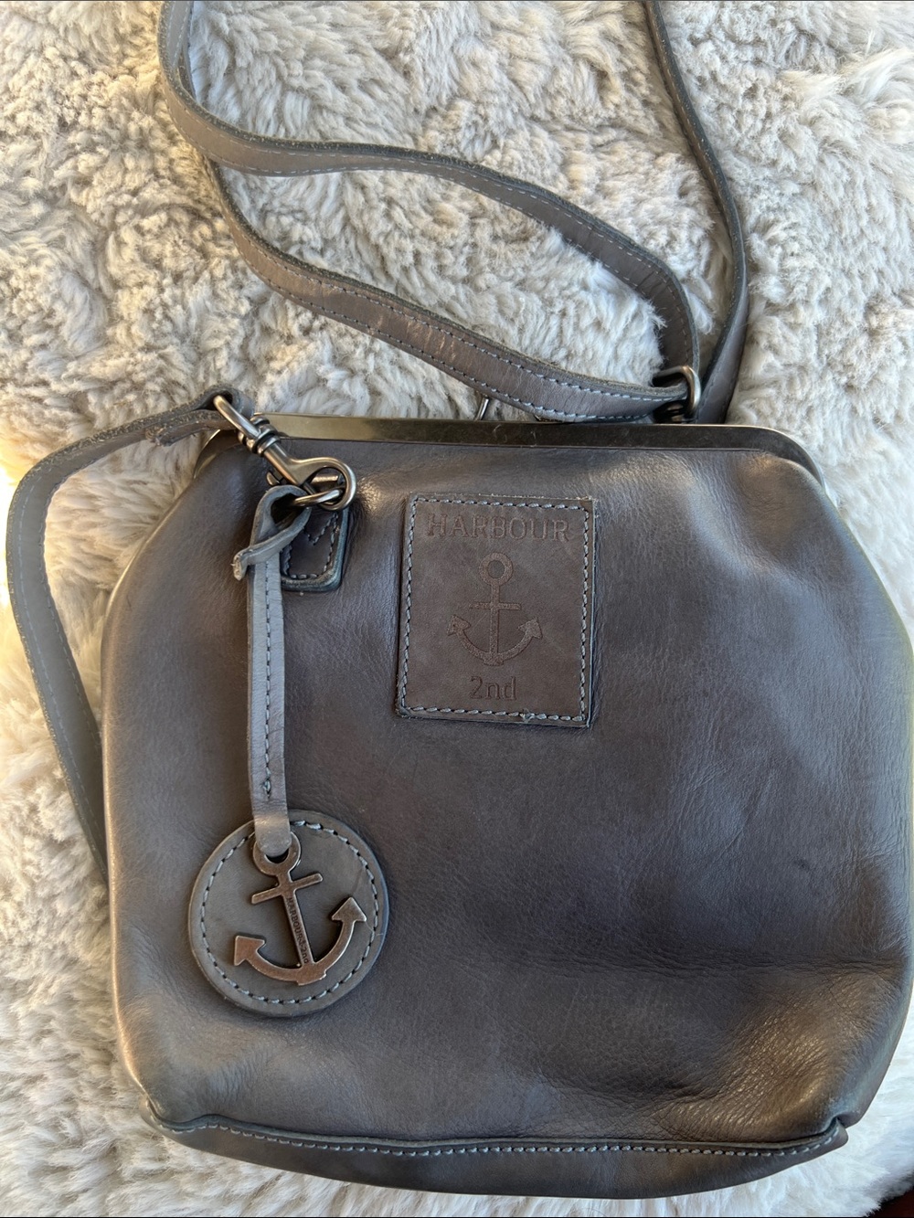 Harbour 2nd Gray Leather Shoulder Bag
